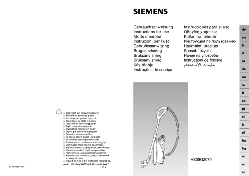 Siemens VS08G2070 User manual