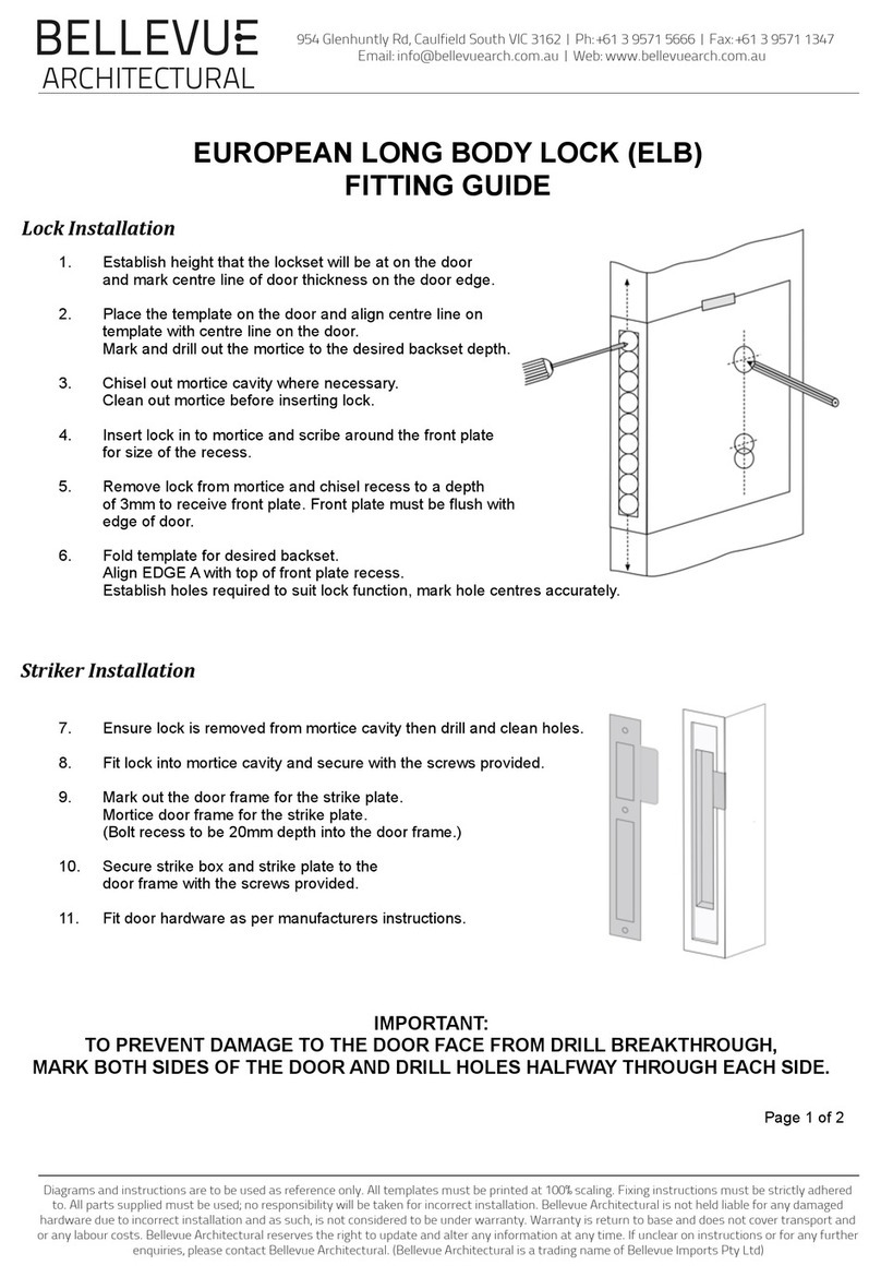 BELLEVUE ELB-60 Fittings guide