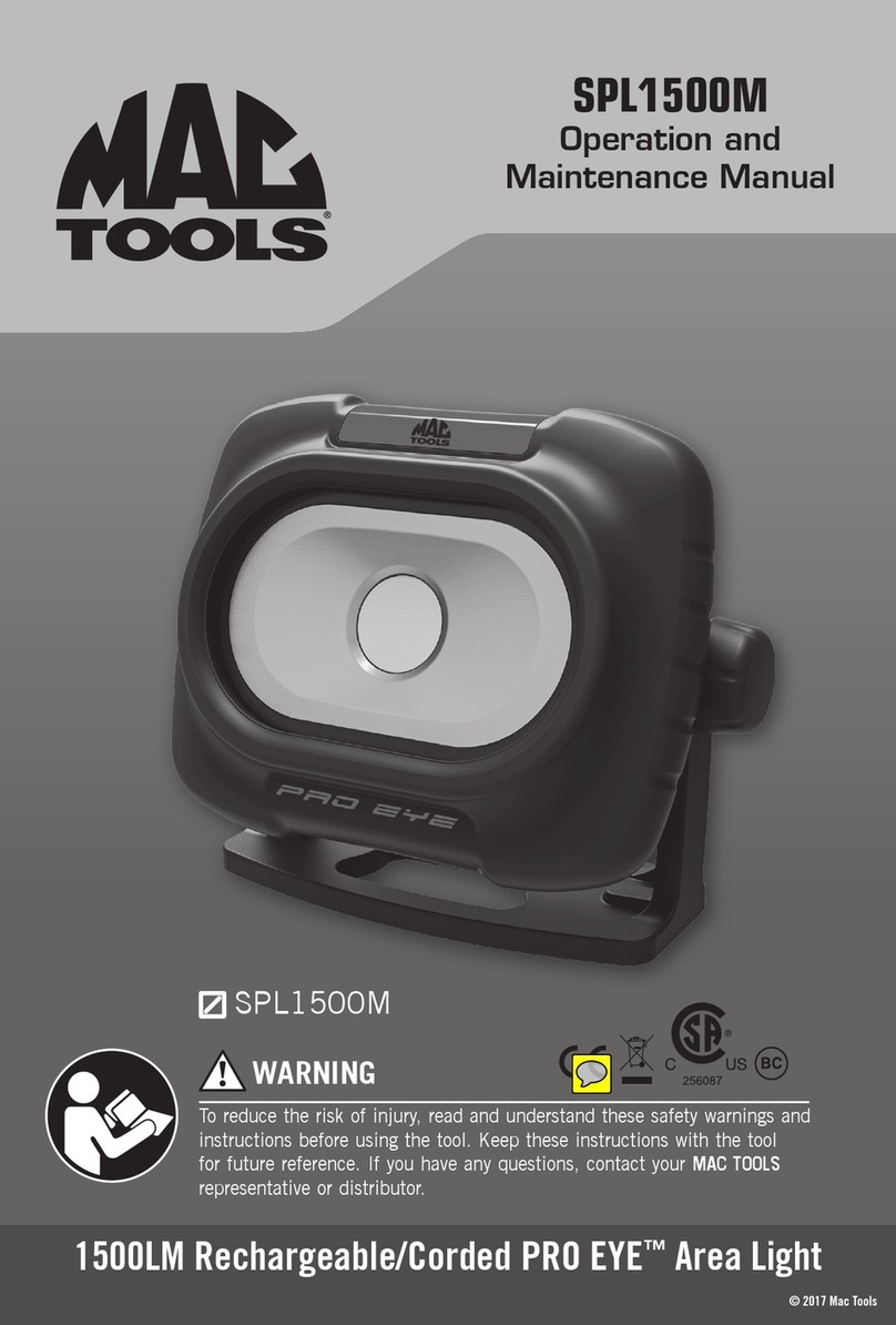 MAC TOOLS PRO EYE SPL1500M Operation and maintenance manual