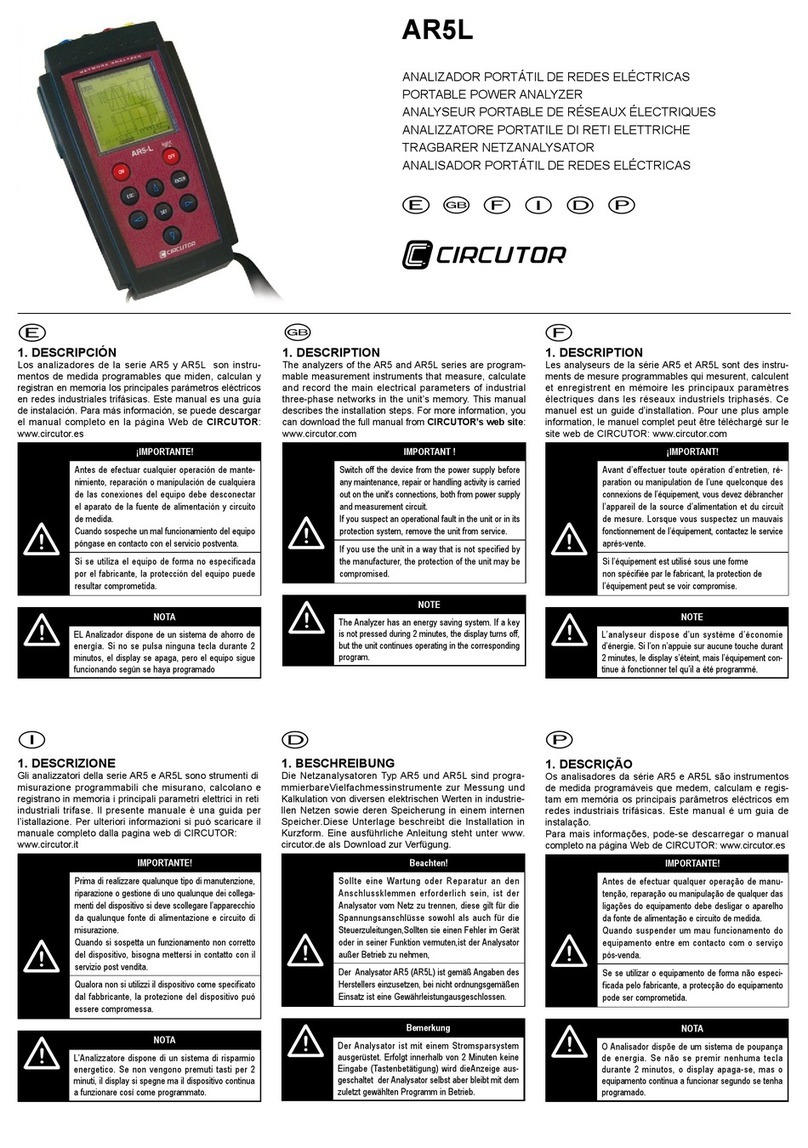 Circutor AR5-L User manual