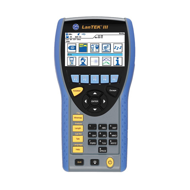 IDEAL Networks LanTEK III MPTL Quick reference guide
