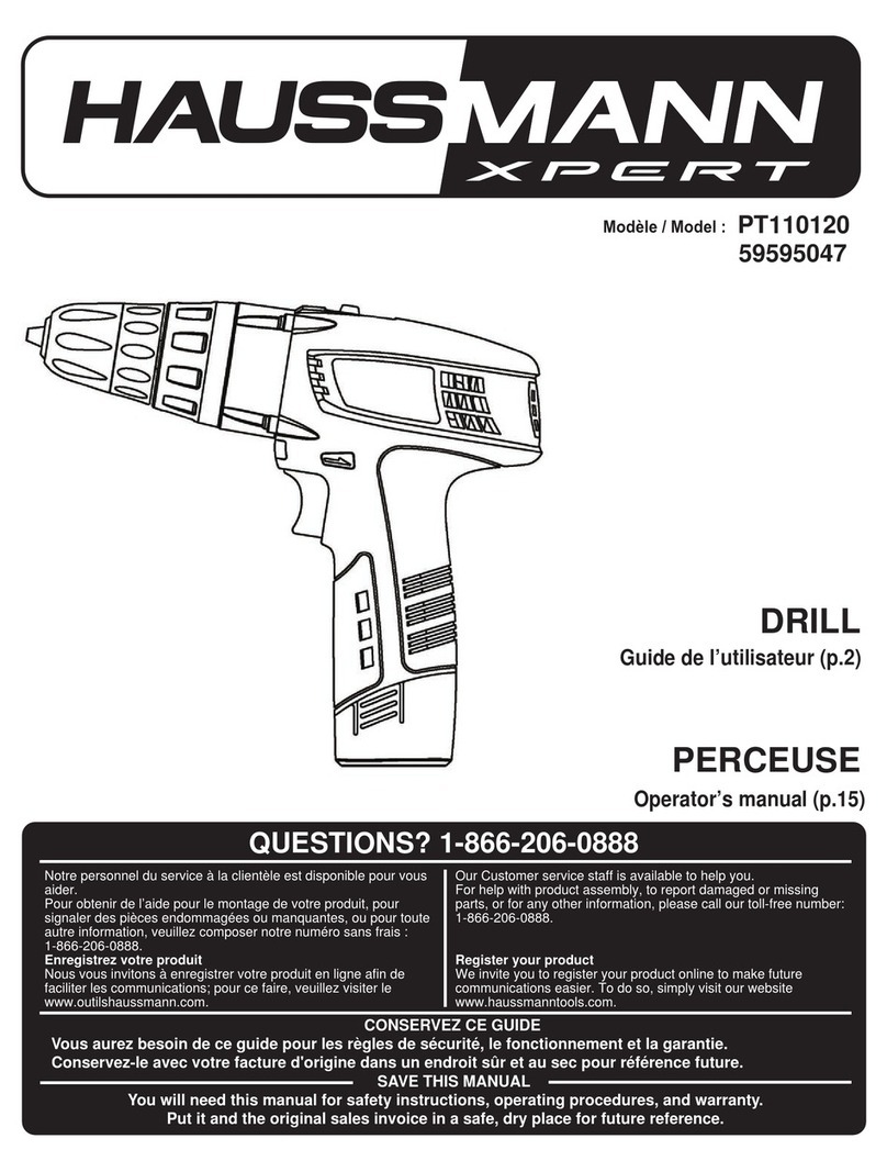 Haussmann PT110120 Operator's manual
