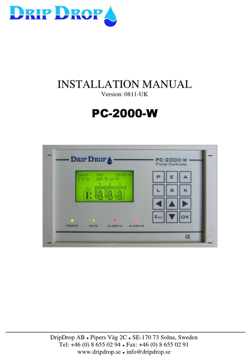 Drip Drop PC-2000-W installation manual