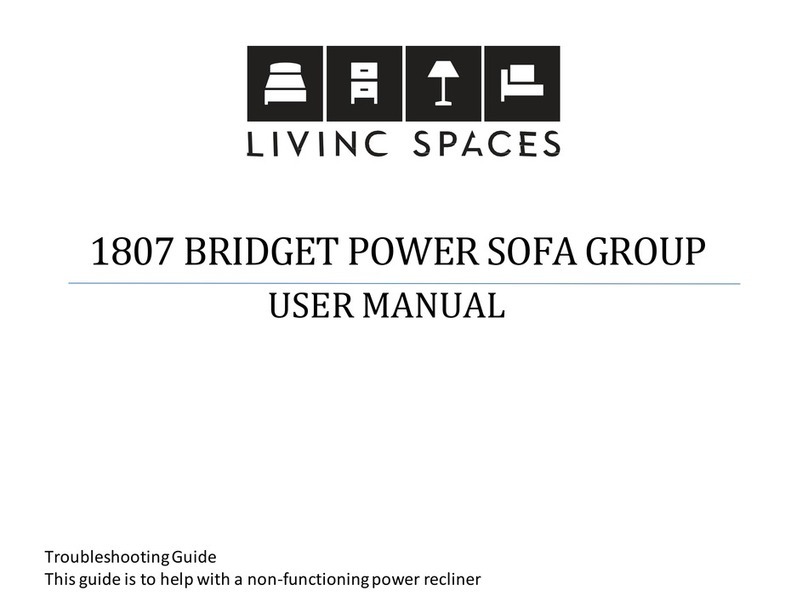 Living Spaces 1807 BRIDGET POWER SOFA GROUP User manual Living Spaces 1807 BRIDGET POWER SOFA GROUP User manual