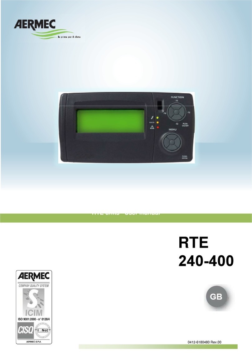 AERMEC RTE240 user manual