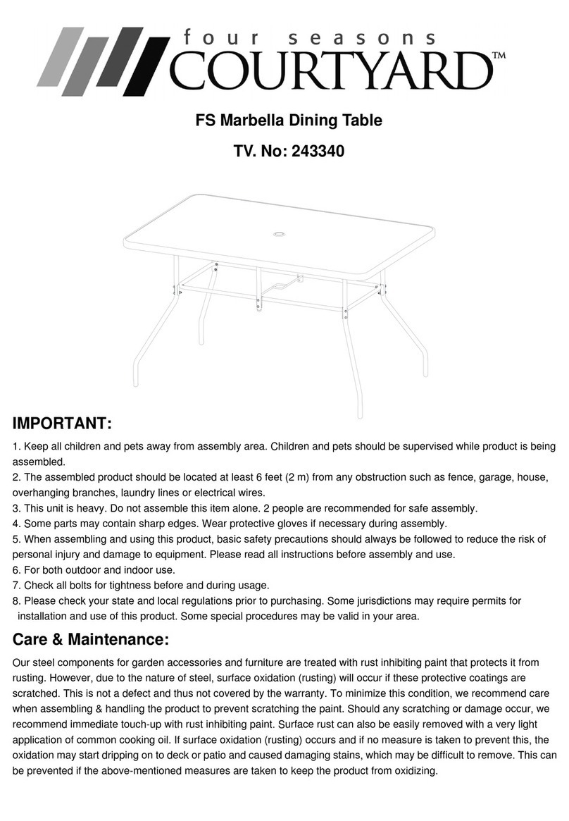 Four Seasons Courtyard FS Marbella Dining Table 243340 Guide