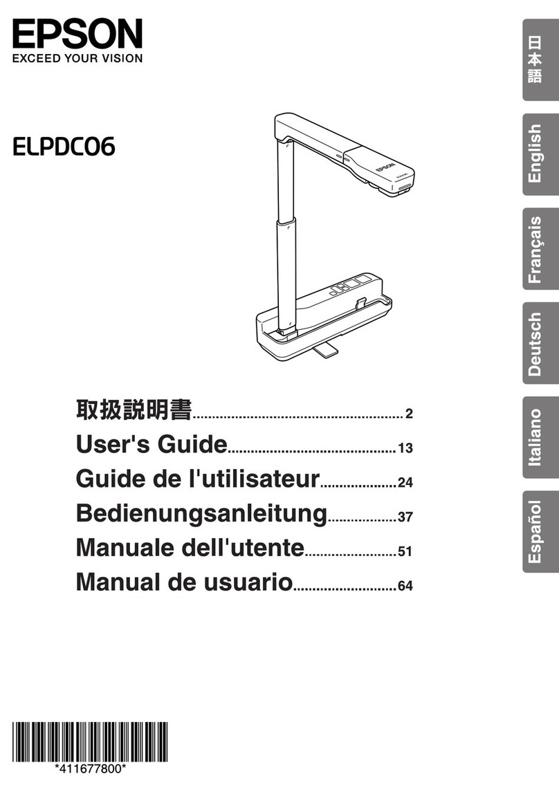 Epson ELPDC06 Document Camera For serial numbers beginning with LQZF - DC-06 Document... User manual