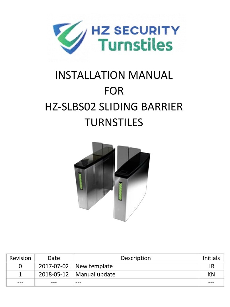 Turnstiles HZ-SLBS02 User manual Turnstiles HZ-SLBS02 User manual