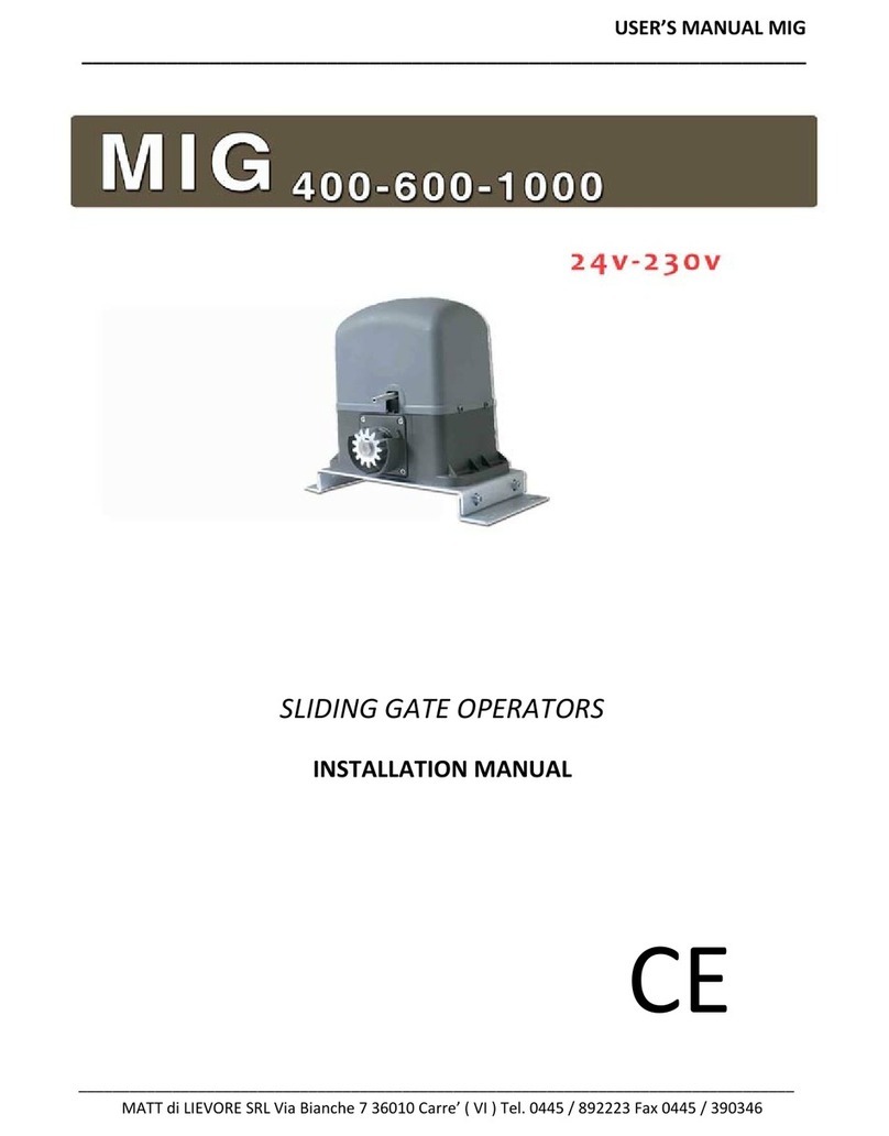 MIG 400 installation manual