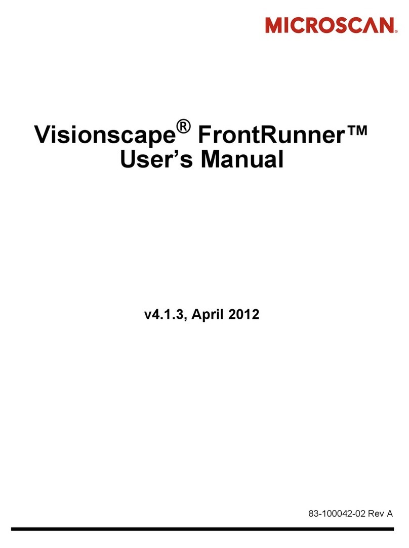 Microscan Visionscape FrontRunner user manual
