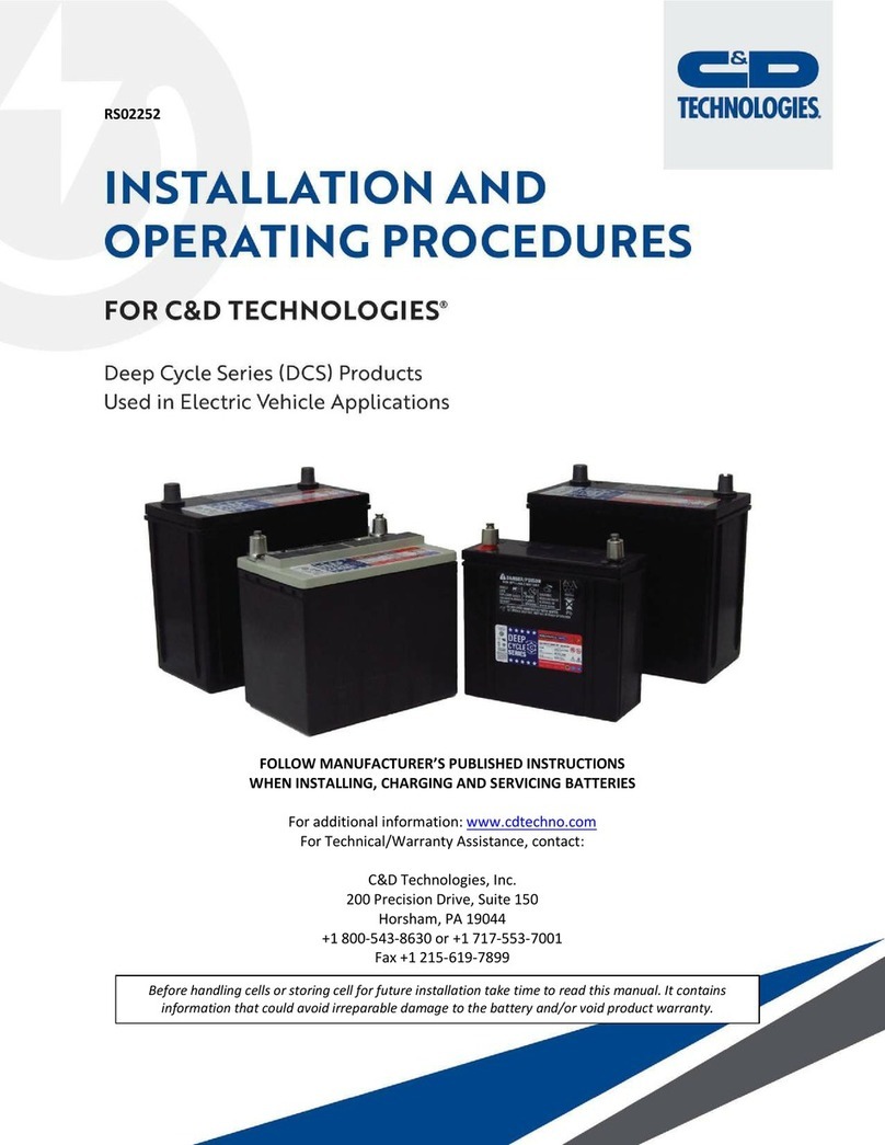 C&D Technologies DCS Series Installation  and operation  procedures