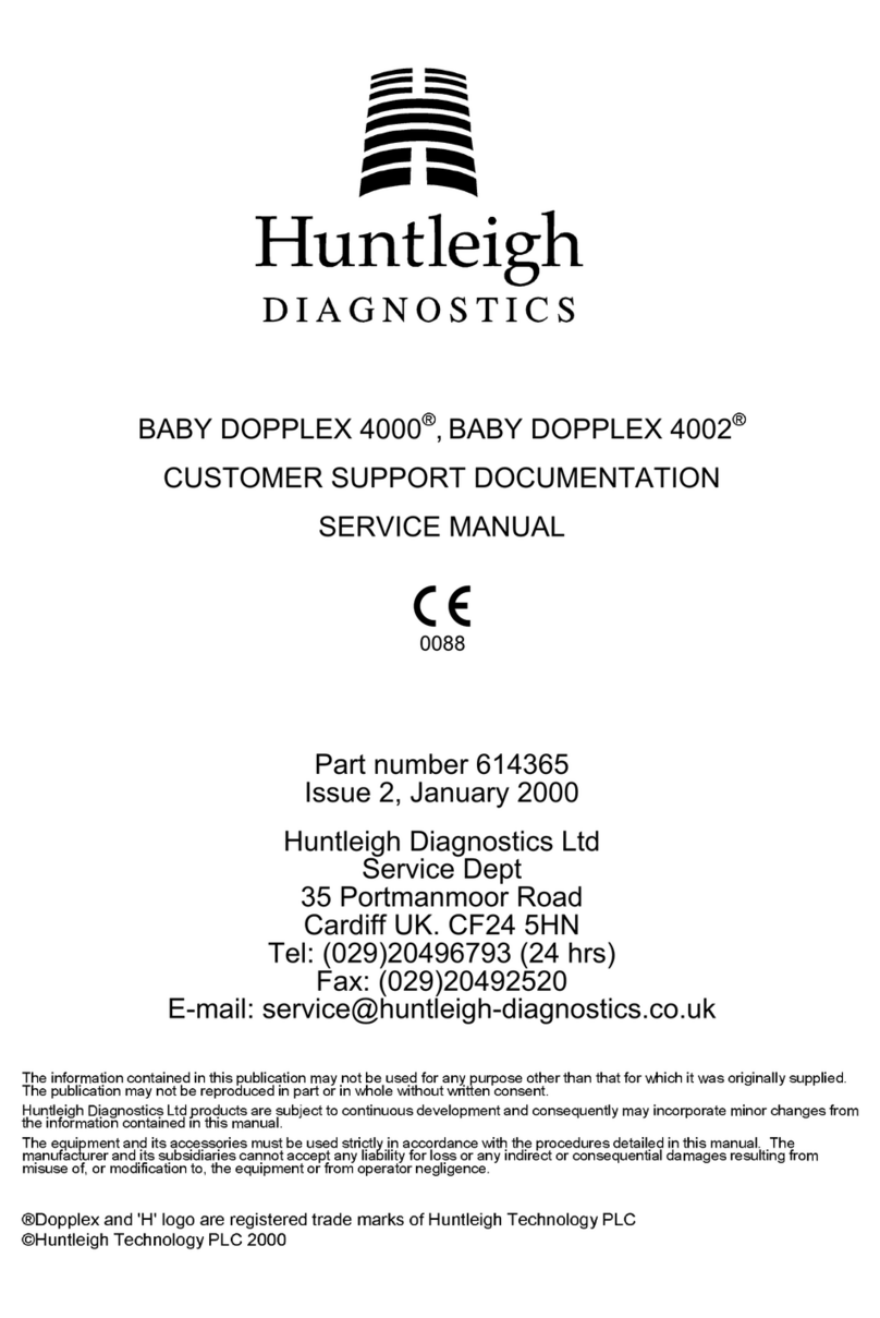 Huntleigh Baby DOPPLEX 4000 User manual Huntleigh Baby DOPPLEX 4000 User manual