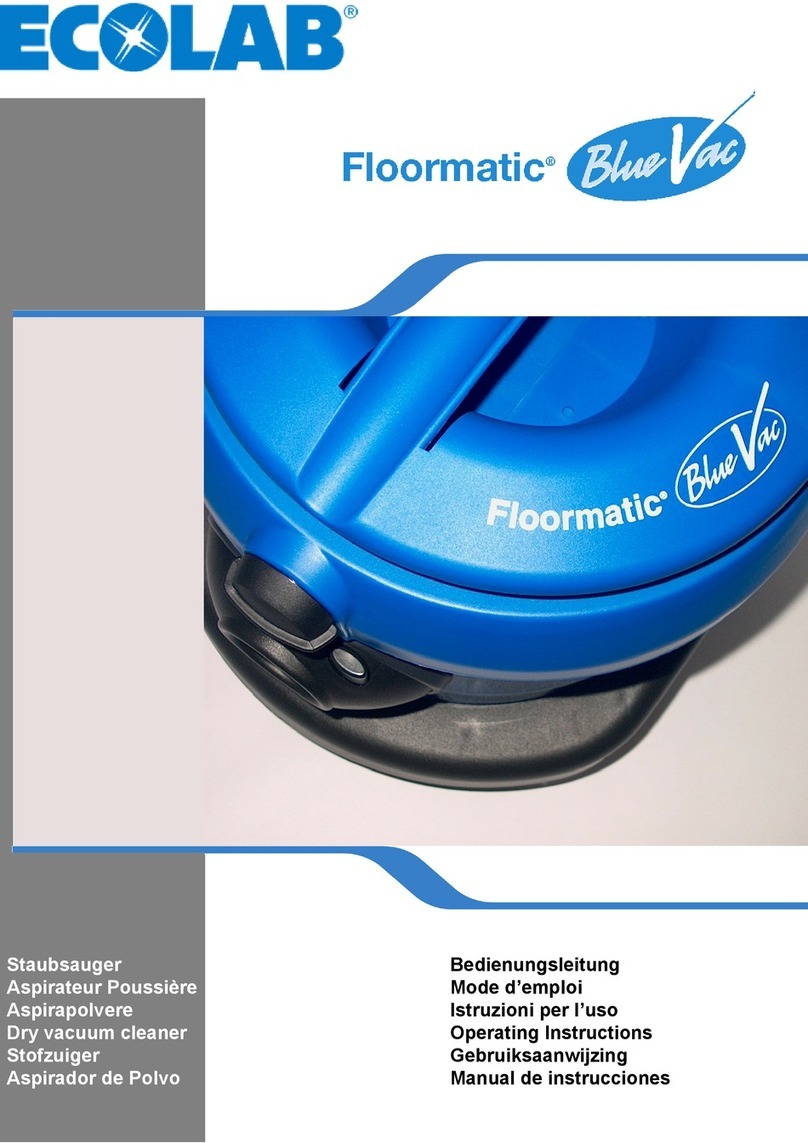 Ecolab Floormatic Blue Vac operating instructions Ecolab Floormatic Blue Vac operating instructions