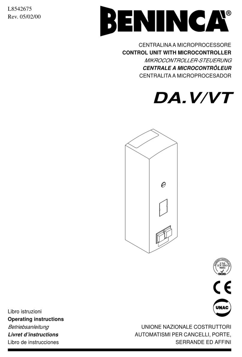 Beninca DA.V User manual