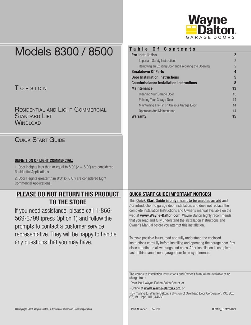 Wayne-Dalton 8300 quick start guide