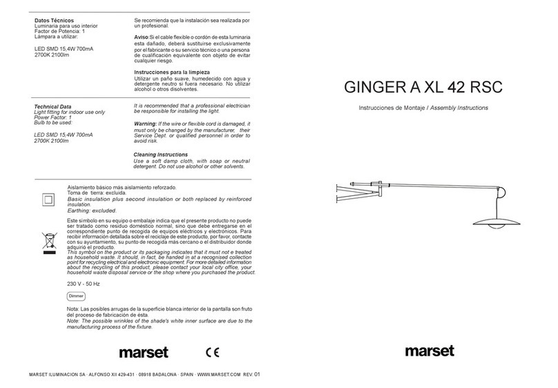 marset GINGER A XL 42 RSC Assembly instructions