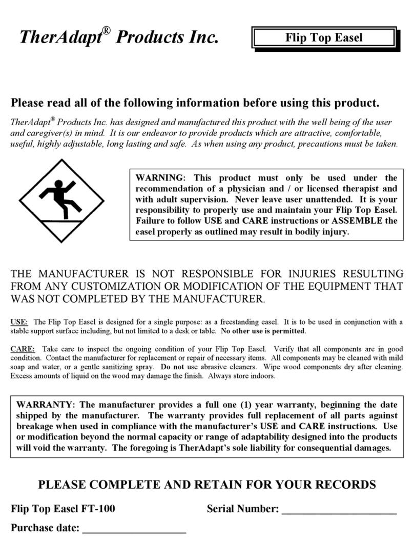 TherAdapt Flip Top Easel instructions TherAdapt Flip Top Easel instructions