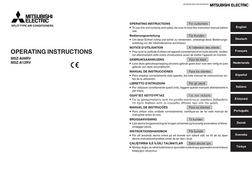 Mitsubishi Electric MSZ-A09RV User manual