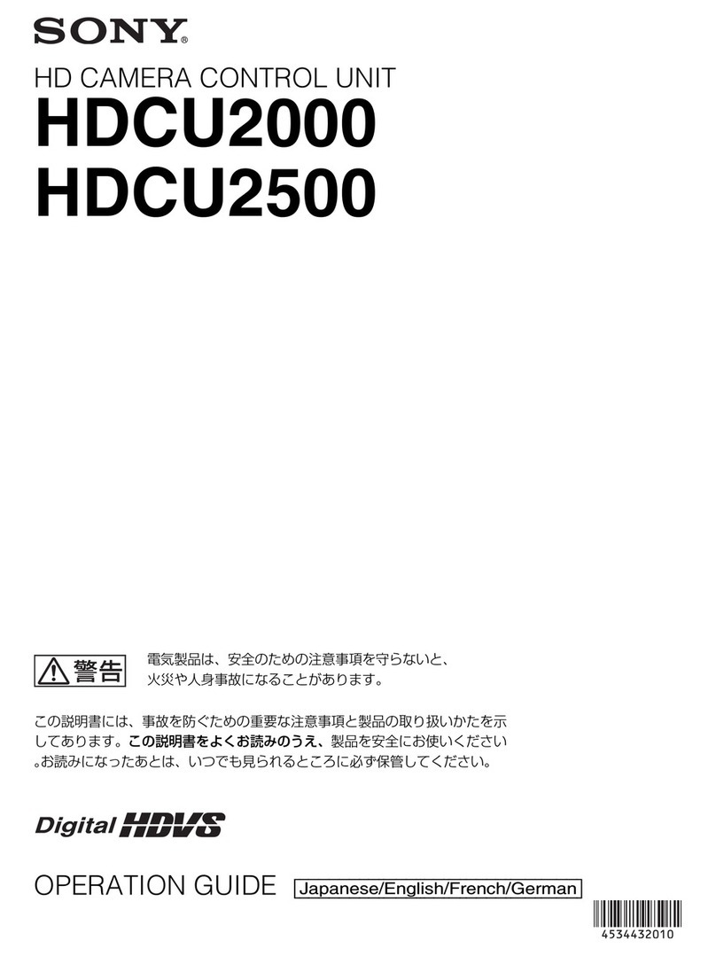 Sony HDCU2000 User manual Sony HDCU2000 User manual