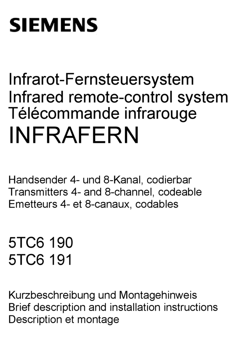 Siemens Infrafern 5TC6 190 Operating and installation instructions