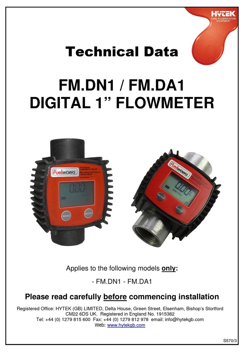 Hytek FuelWorks FM.DN1 Technical data