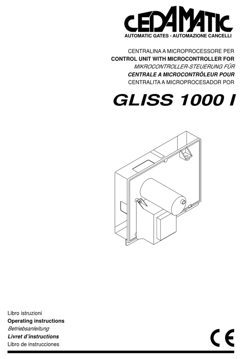 cedamatic GLISS 1000 I User manual cedamatic GLISS 1000 I User manual