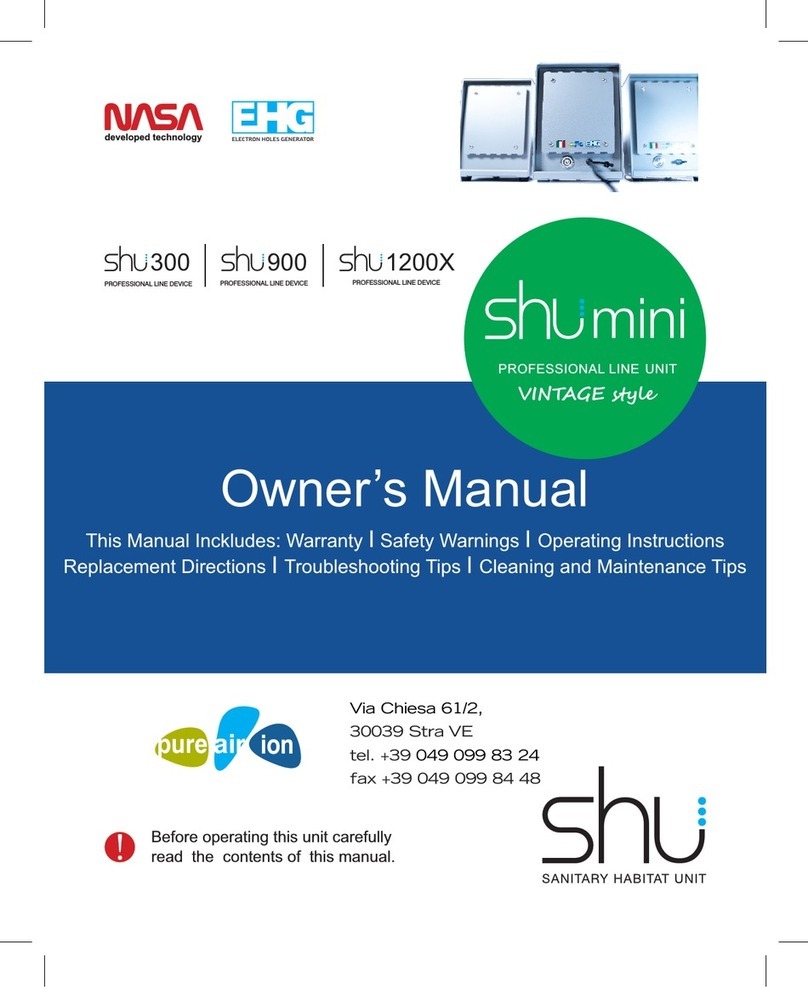 Pure Air Ion shu300 owner's manual