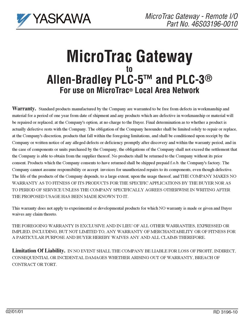 YASKAWA MicroTrac Gateway manual