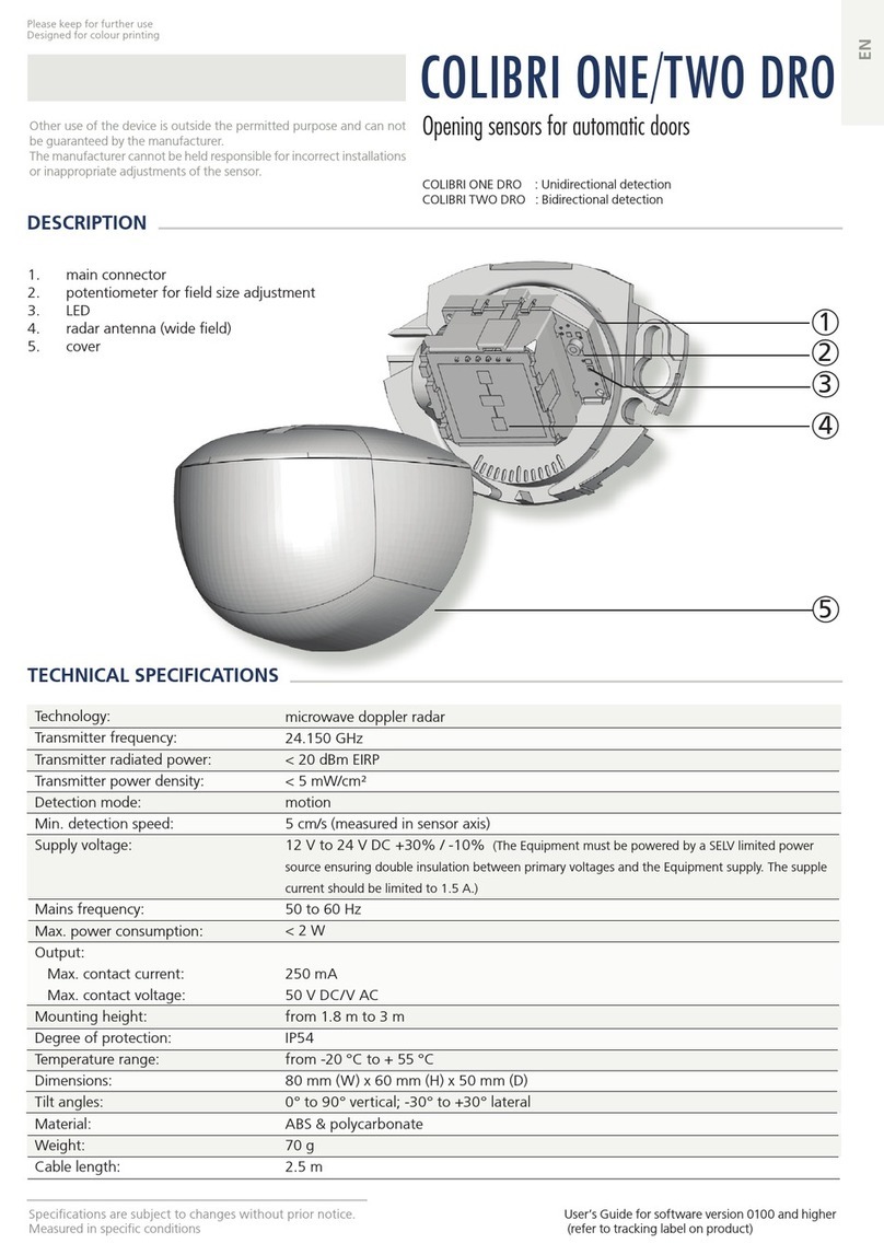 BEA COLIBRI ONE DRO quick start guide