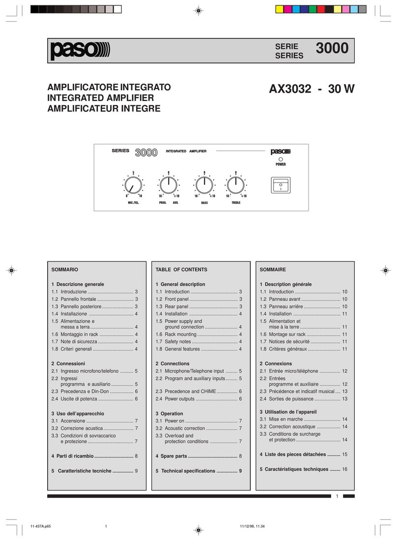 Paso AX3032 manual