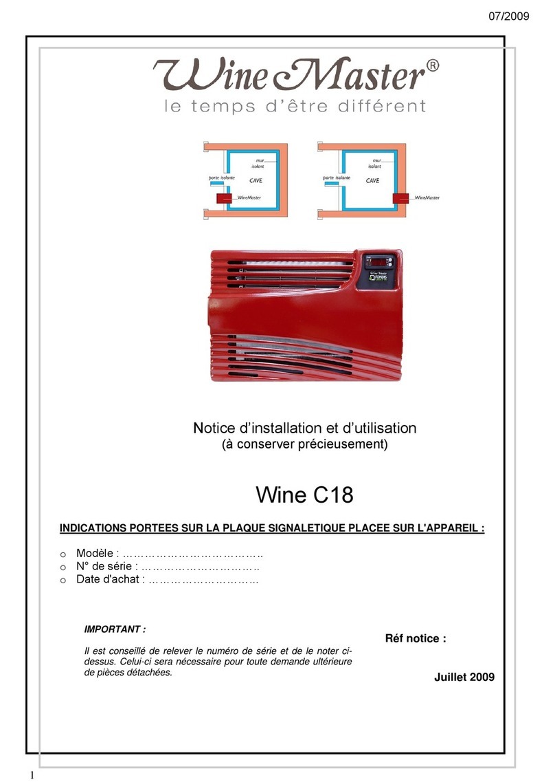 Wine Master Wine C18 User manual Wine Master Wine C18 User manual
