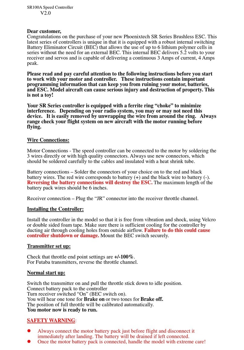 ESC SR100A instructions