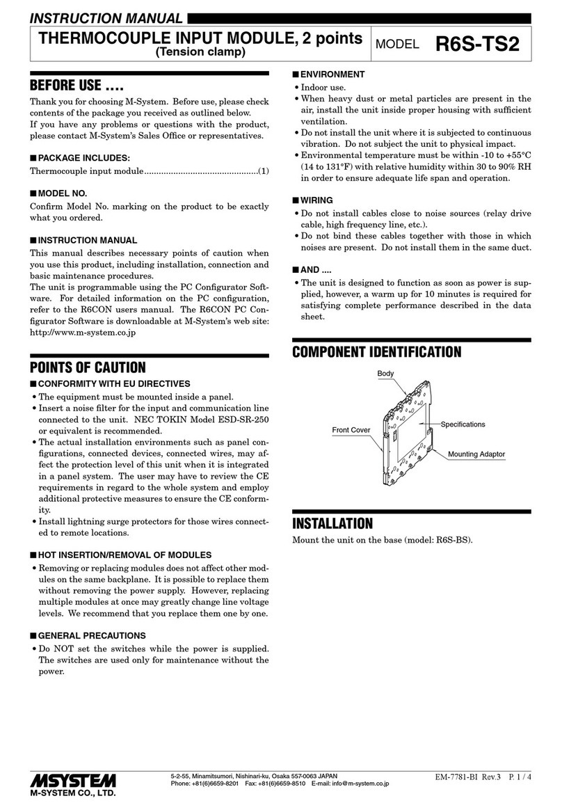 M-system R6S-TS2 instruction manual