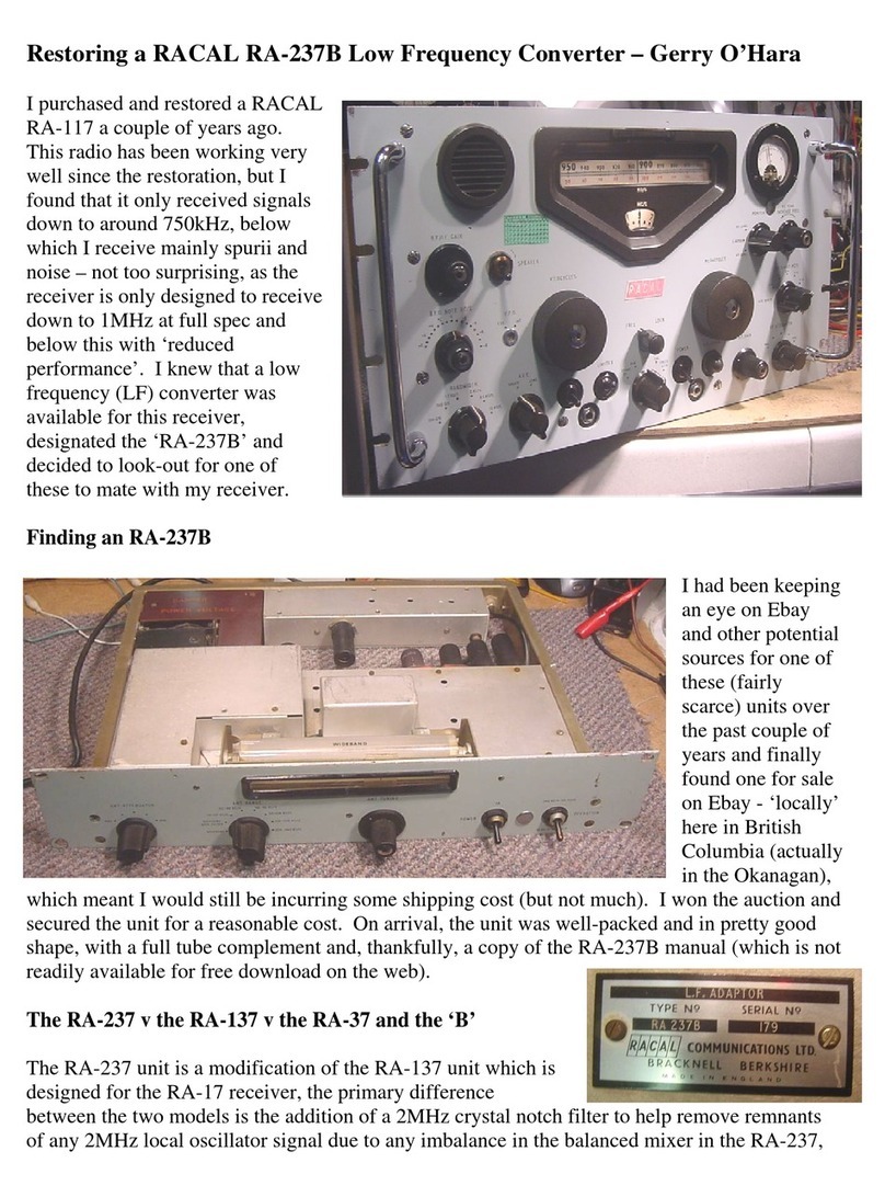 Racal Instruments RA-237B manual