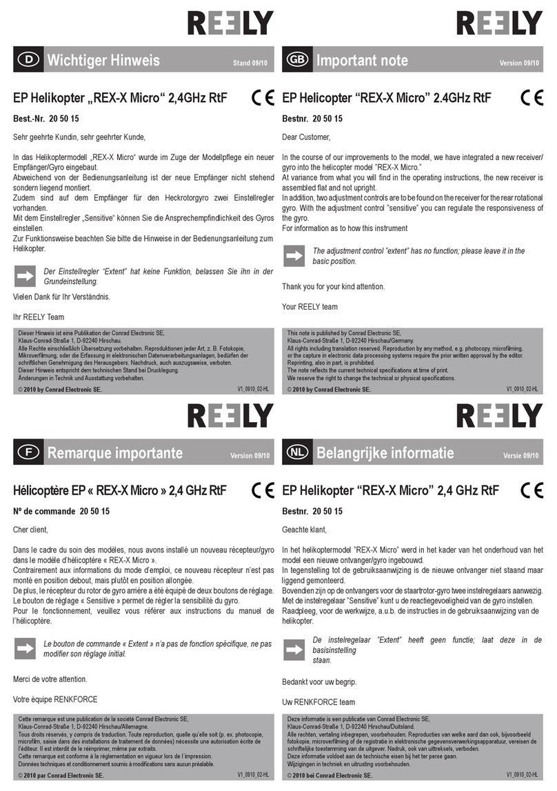 Conrad Electronic REELY REX-X Micro operating instructions