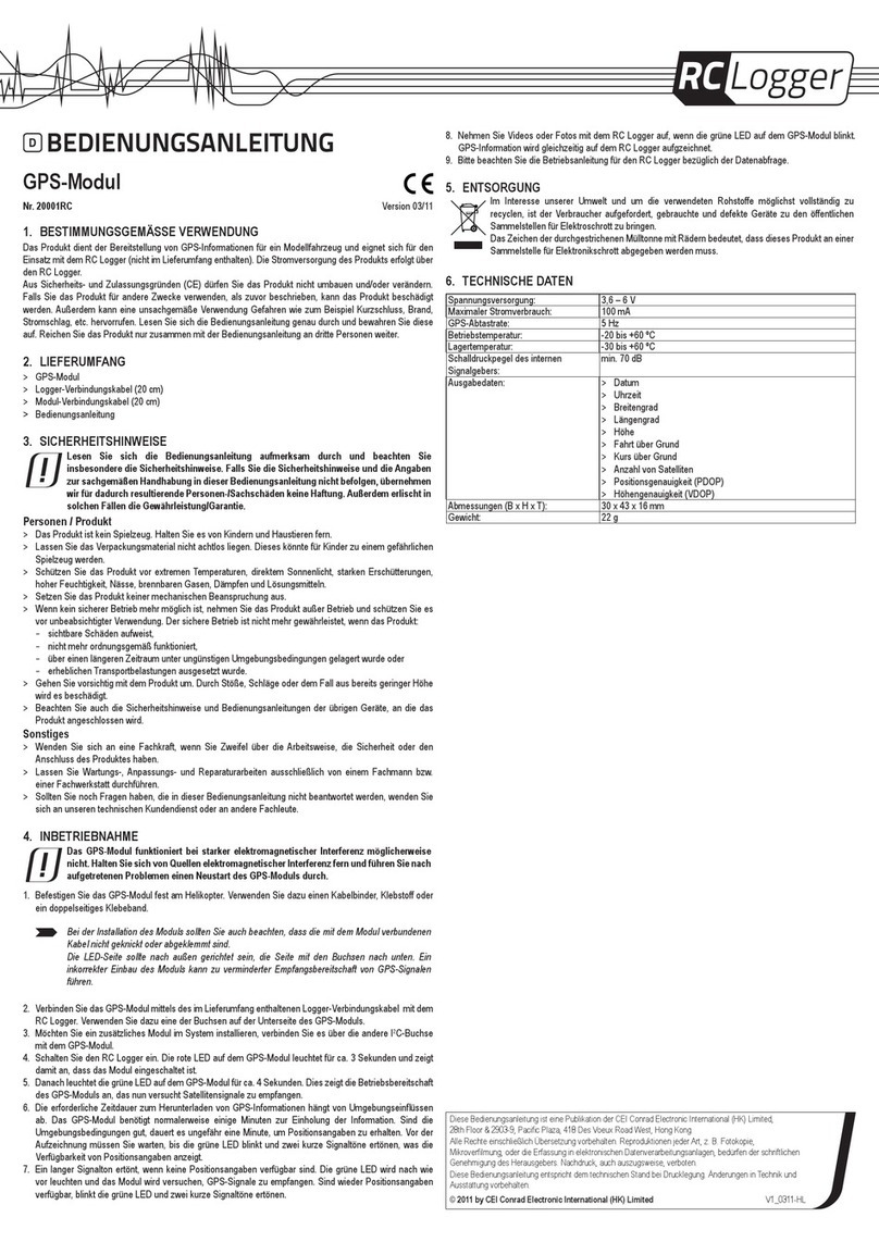 RC Logger 20001RC operating instructions