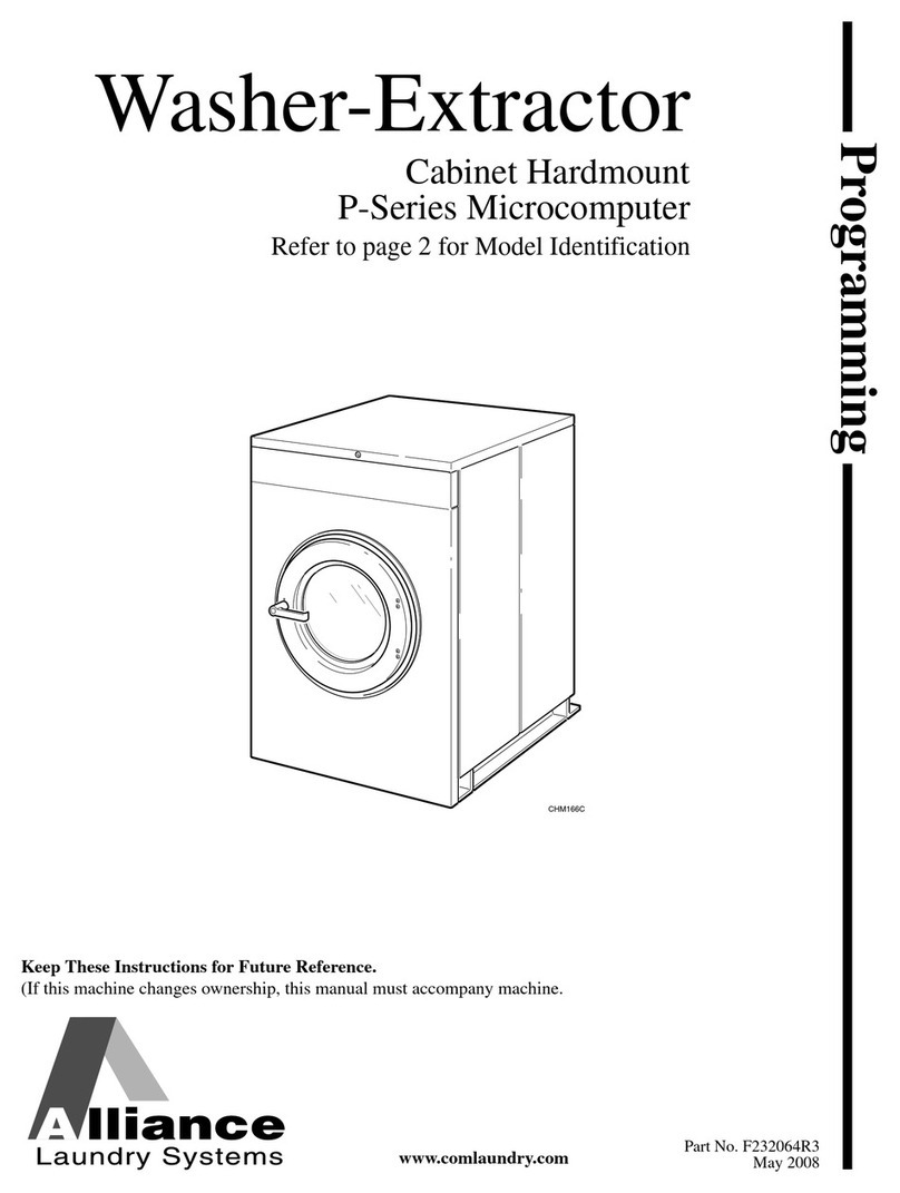 Alliance Laundry Systems P Series User manual Alliance Laundry Systems P Series User manual