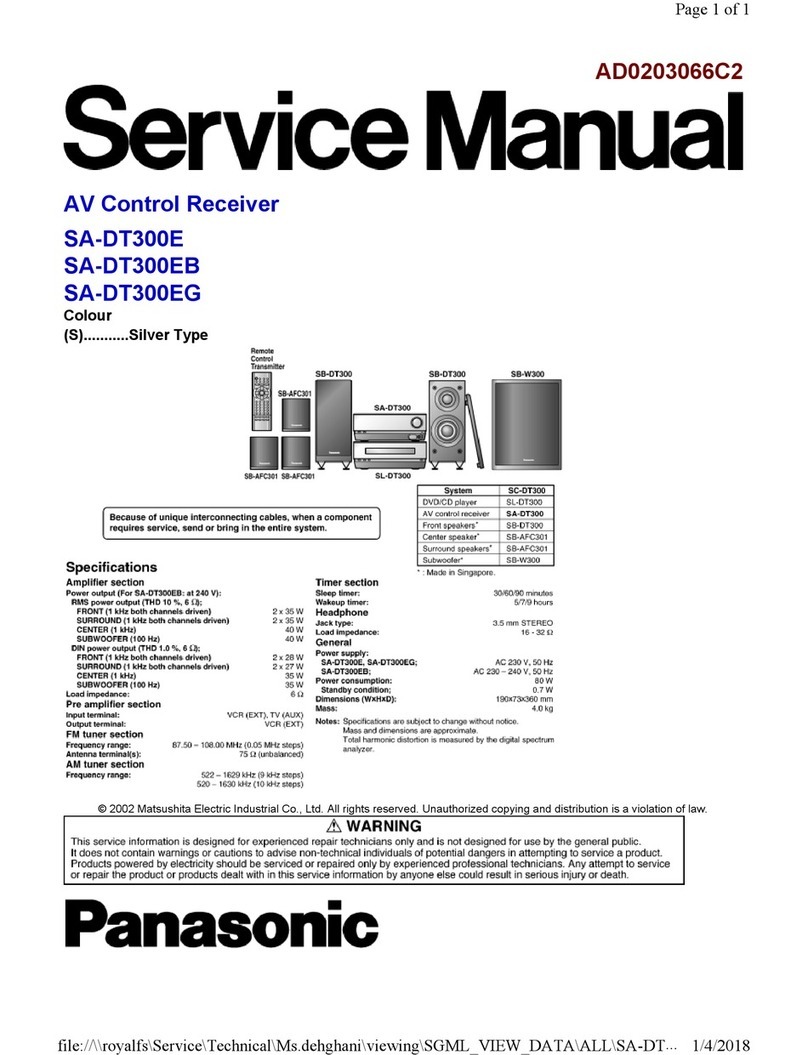 Panasonic SA-DT300E User manual