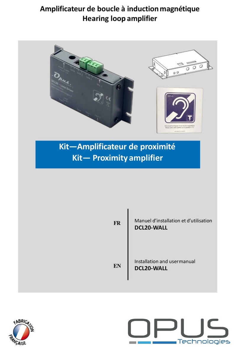 Opus DCL20-WALL User manual