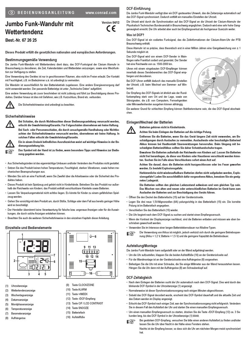Conrad Electronic 67 26 25 User manual