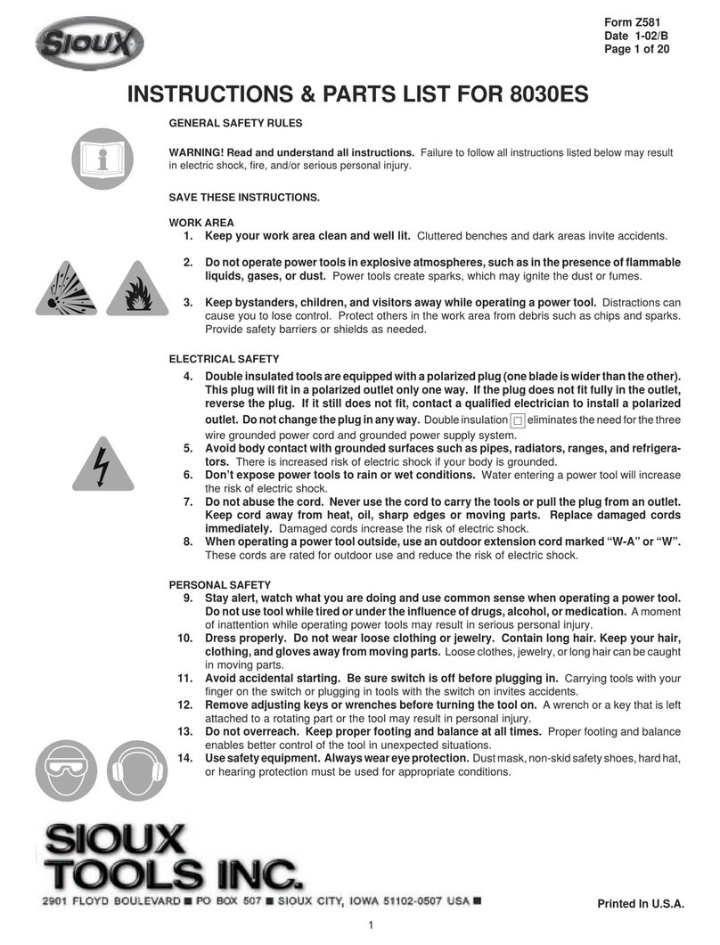 Sioux Tools 8030ES instructions