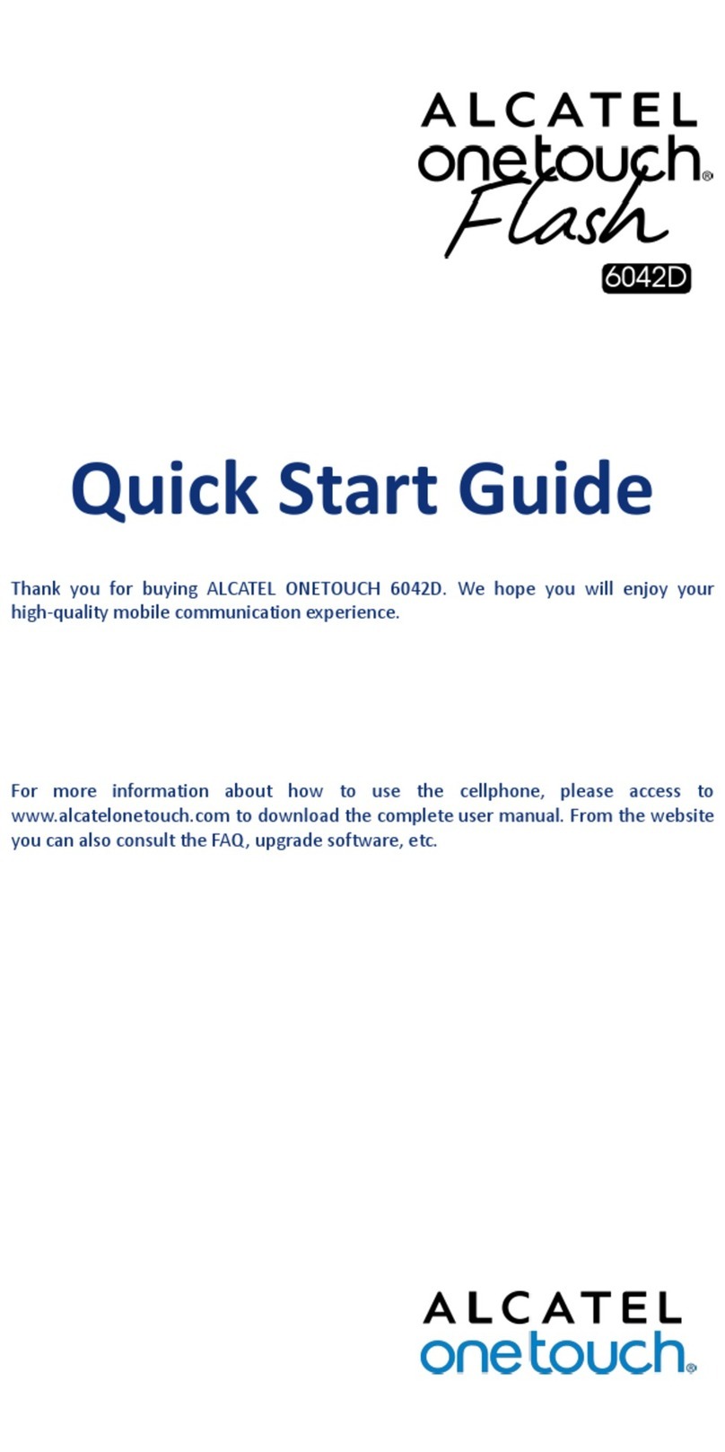 Alcatel Flash 6042D User manual