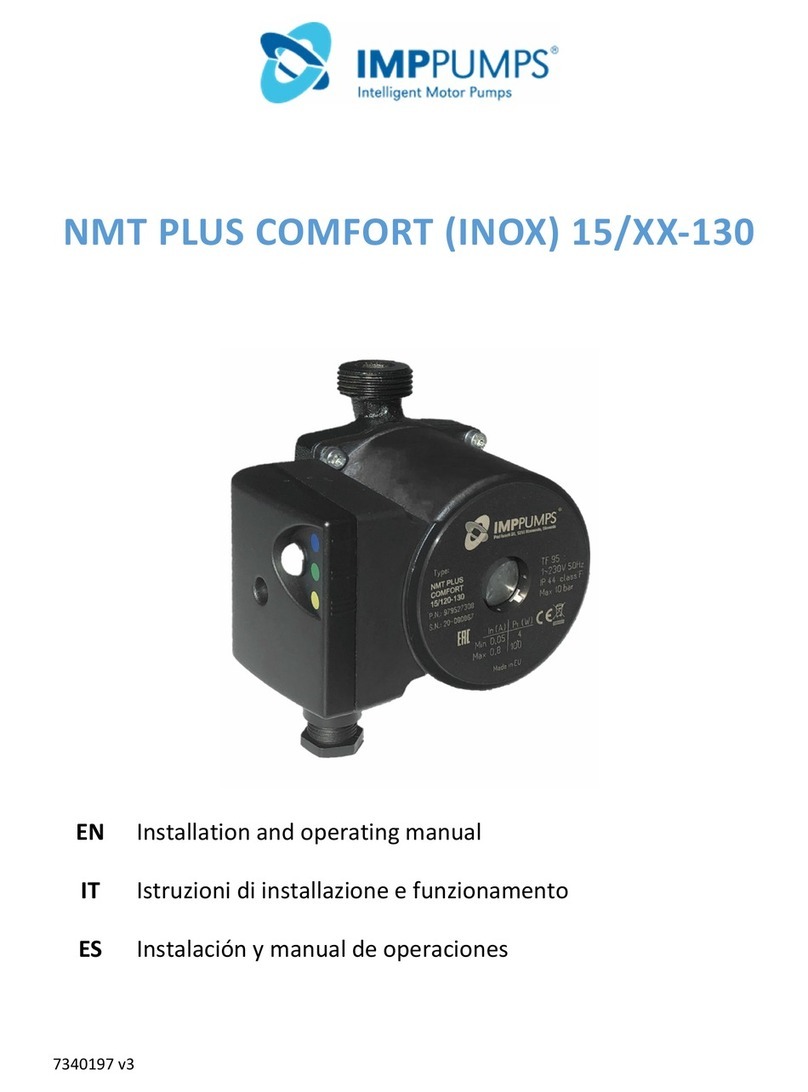 IMP PUMPS NMT PLUS COMFORT INOX 15 130 Series User manual IMP PUMPS NMT PLUS COMFORT INOX 15 130 Series User manual