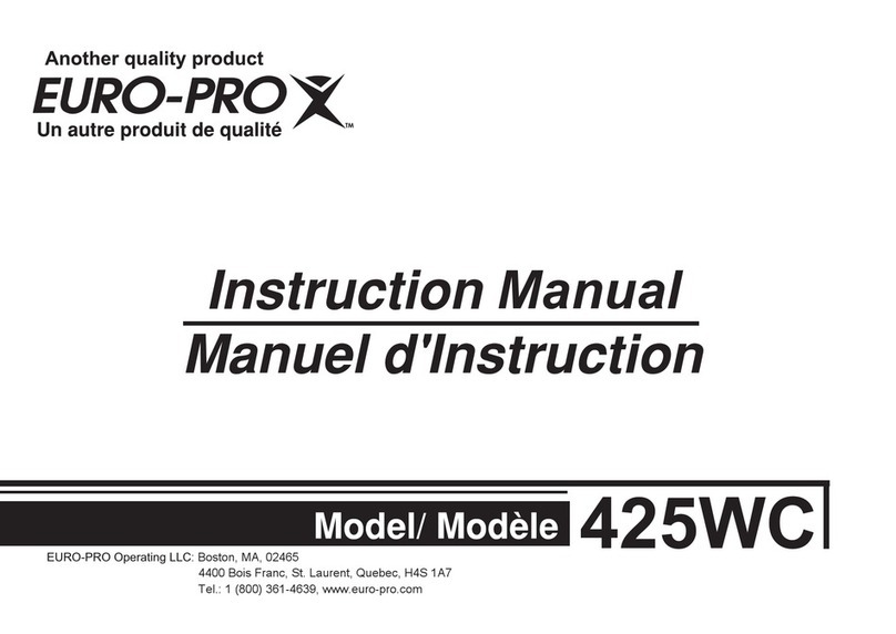 EUROPRO 425WC instruction manual