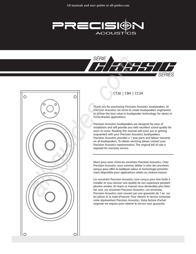 Precision Acoustics Classic CT26 manual