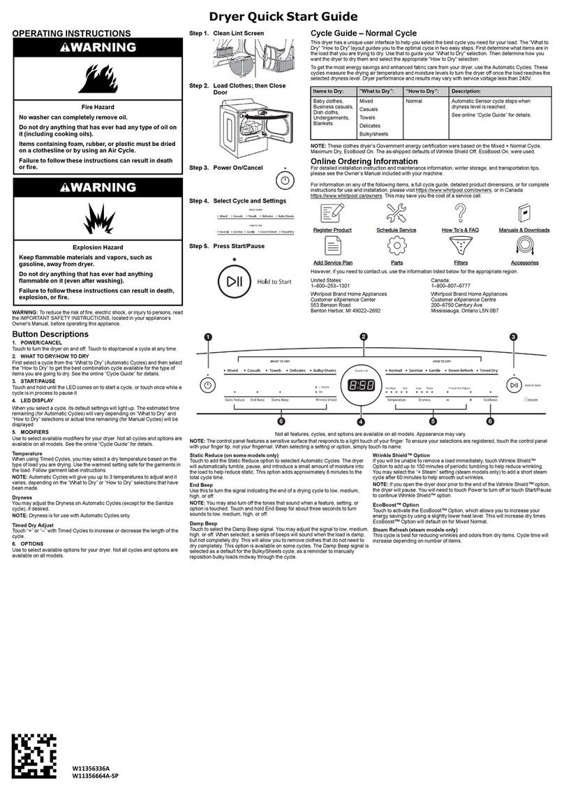 Whirlpool W11356336A User manual