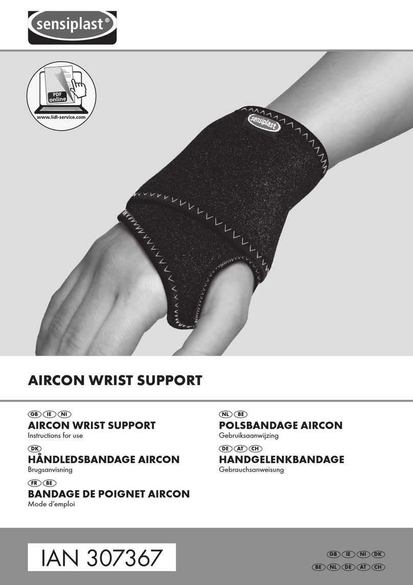 sensiplast AIRCON WRIST SUPPORT Instructions for use