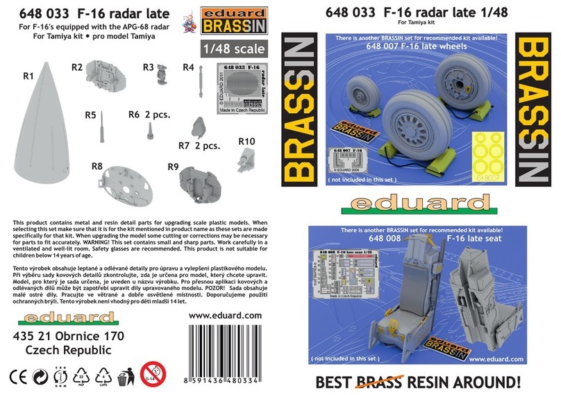 Eduard Brassin F-16 radar late User manual