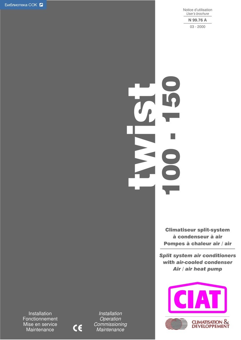 CIAT twist SW Series User manual CIAT twist SW Series User manual