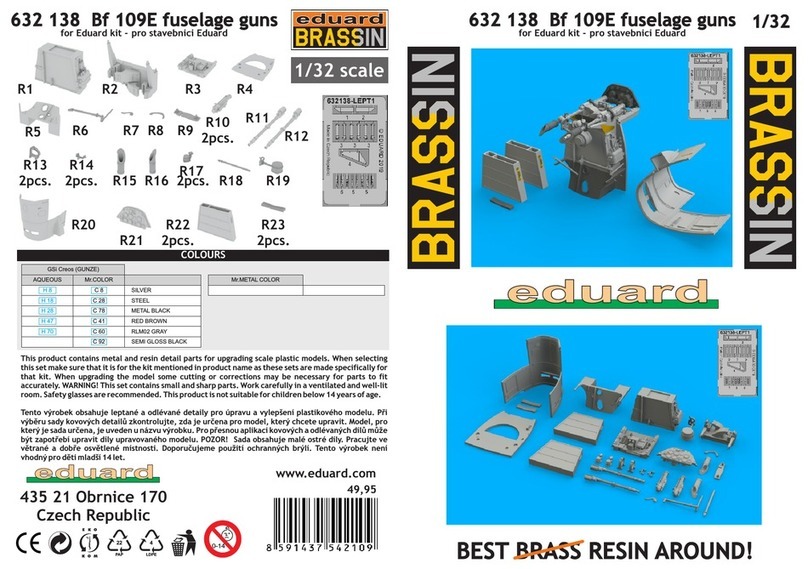 Eduard Brassin Bf 109E fuselage guns User manual Eduard Brassin Bf 109E fuselage guns User manual